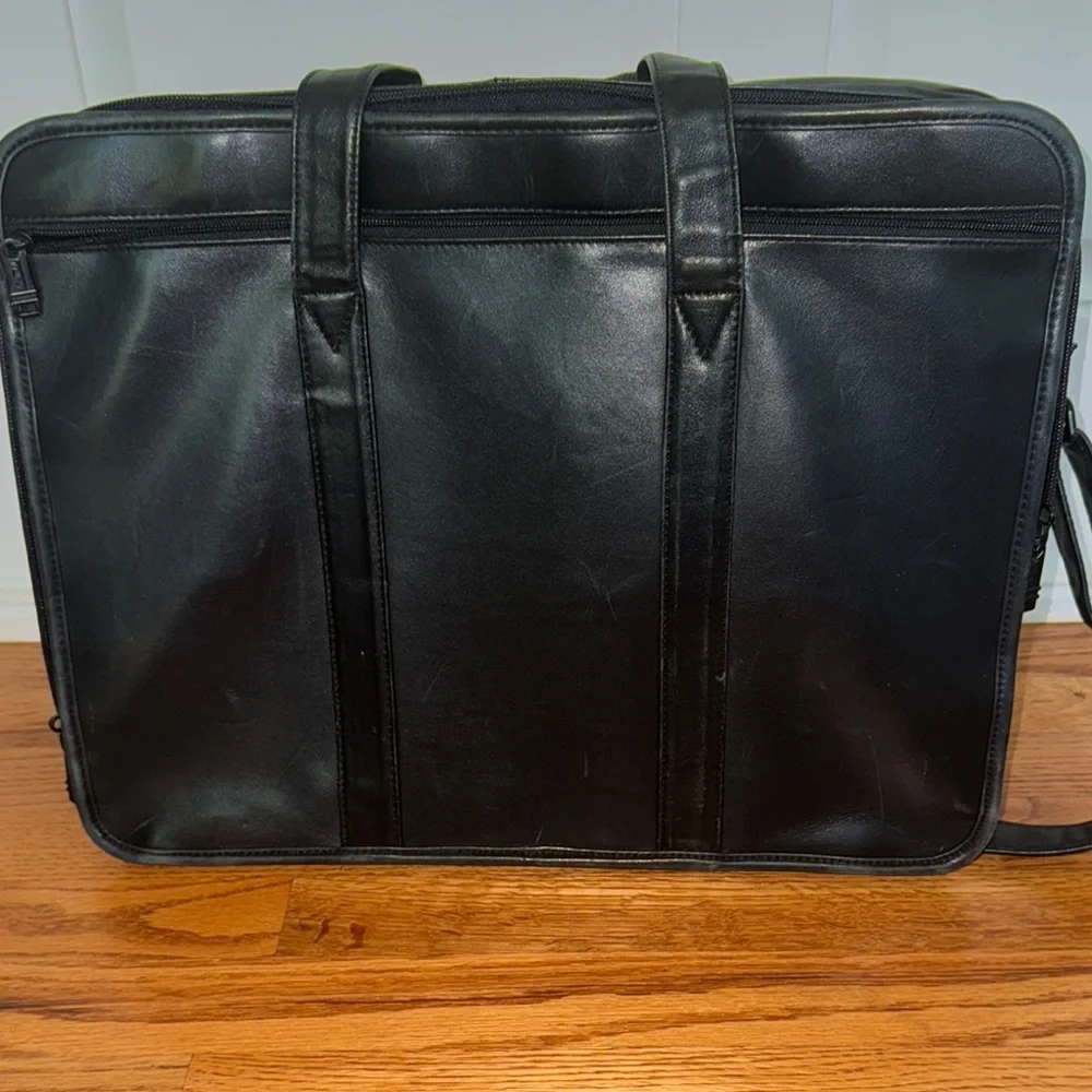 Tumi Black Leather Briefcase